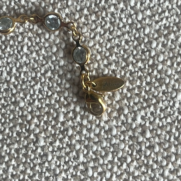 Alaina gold toned crystal long necklace - Picture 3 of 3